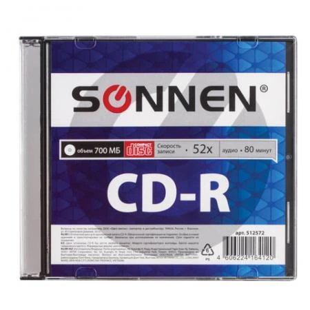 Фото Диск CD-R SONNEN