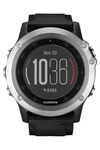 фото НАВИГАТОР-ЧАСЫ GARMIN FENIX 3 HR СЕРЕБРЯННЫЙ С ЧЕРНЫМ СИЛИКОН. БРАСЛЕТОМ