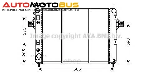 Фото Радиатор охлаждения двигателя Ava JE2017