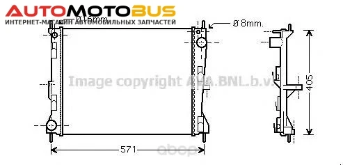 Фото Радиатор охлаждения двигателя Ava DN2235