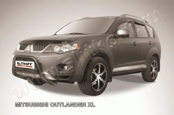 Фото Slitkoff Кенгурятник d57 низкий черный MITSUBISHI OUTLANDER XL (до 2010)