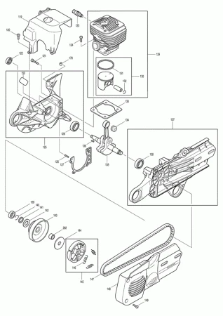 Фото Makita Стопорное кольцо для DCS7901/&#160; бензореза Makita DPC6400 (рис.132)