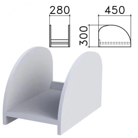 Фото Подставка под системный блок "Монолит", цвет серый, ПМ32.11