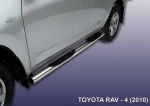 фото Slitkoff Защита порогов d76 с проступями Toyota Rav 4 2010