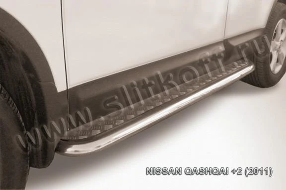 Фото Slitkoff Защита порогов d57 с листом Nissan Qashqai 2 2011