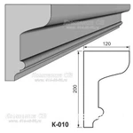 фото Декоративные элементы лепнины - фасадный карниз К-010 из пенопласта