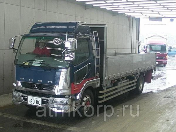 Фото Грузовик бортовой MITSUBISHI FUSO кузов FK65FZ гв 2015 лестница багажник грузопод 7,9 тн пробег 214 т.км