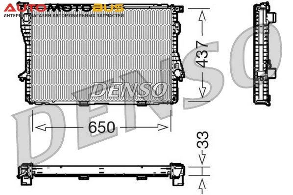 Фото Радиатор охлаждения двигателя DENSO DRM05067