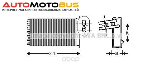 Фото Радиатор охлаждения двигателя Ava VW6296