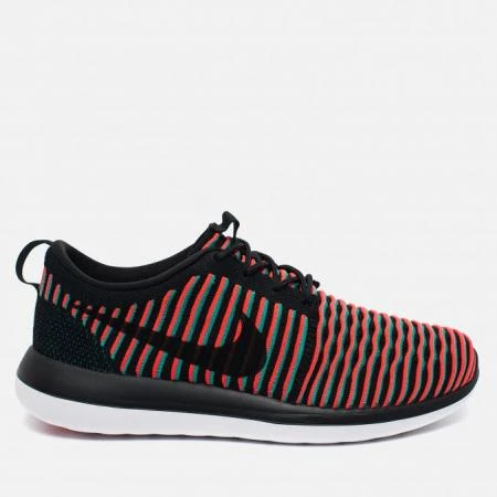 Фото Nike Roshe Two Flyknit Black/Bright Crimson/Clear Jade