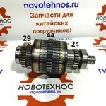 фото Вал АКПП 265 с количеством зубьев 24/44/29 в сборе с фрикционными дисками подходит для китайских фронтальных погрузчиков марок: Fukai ZL 926, Fukai ZL 920, SZM 920, HZM 920, Bull SL 920, CTK S920, Yugong ZL20, Laigong ZL20, Neo S200, Neo 200, Viking ZL20-M, Frontal, AMUR, ALTAY, FORWARD.