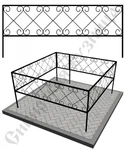 фото Оградка металлическая на кладбище №22 - изготовим "под ключ"