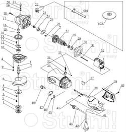 Фото Sturm! Шнур сетевой болгарки Sturm! AG9512 (рис. 42)