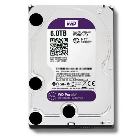 Фото Жесткий диск WD Purple WD60PURX, 6Тб, SATA III