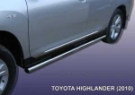 фото Slitkoff Защита порогов d57 труба Toyota Highlander 2010