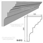 фото Декоративные элементы лепнины - фасадный карниз К-013 из пенопласта