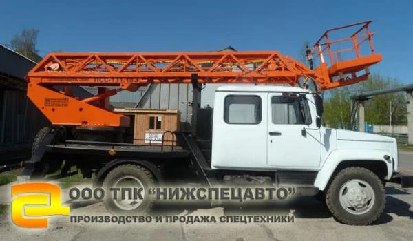 Фото Автогидроподъёмник телескопический ПСС 131.18Э (Россия) на шасси ГАЗ 33086 (Двухрядная кабина)