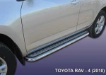 фото Slitkoff Защита порогов d57 с листом Toyota Rav 4 2010