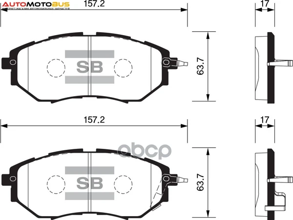 Фото Комплект тормозных колодок Sangsin brake SP1534