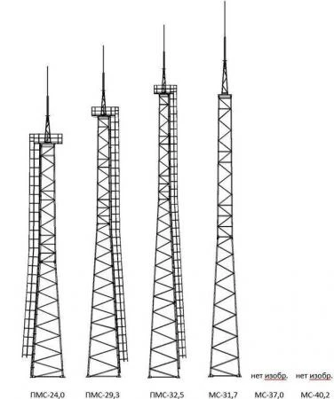 Фото Прожекторная мачта стальная ПМС-24