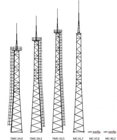 Фото Прожекторная мачта стальная ПМС-22.8