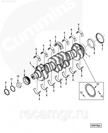 Фото Штифт установочный Cummins 3329899