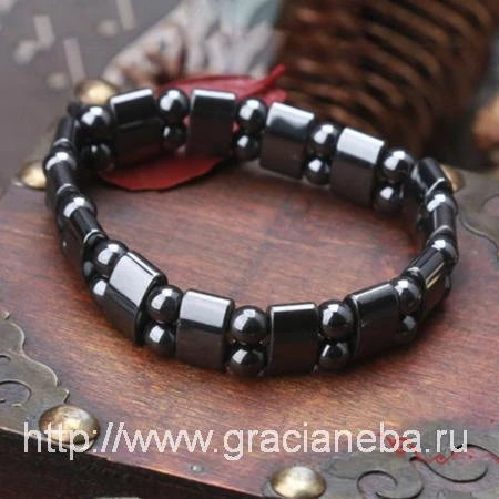 Фото Magnetic Bracelet Магнитный браслет для стабилизации давления из натурального Гематита