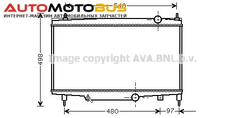 Фото Радиатор охлаждения двигателя AVA QUALITY COOLING PE2229