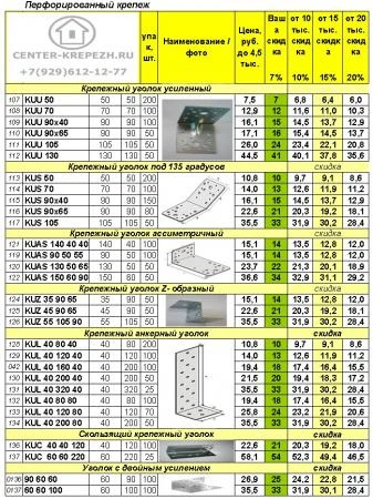 Фото Крепежный усиленный уголок kuu 70х70х55х2 цена