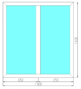 Фото Окно пластиковое без монтажа одностворчатое 650*1350
