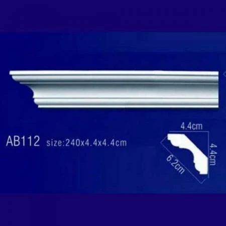 Фото Плинтус потолочный без орнамента Гибкий AB112F