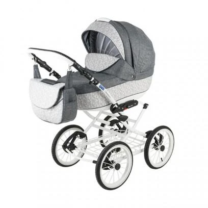 Фото Коляска 2 в 1 BeBe-mobile Santana 227w серая с белым