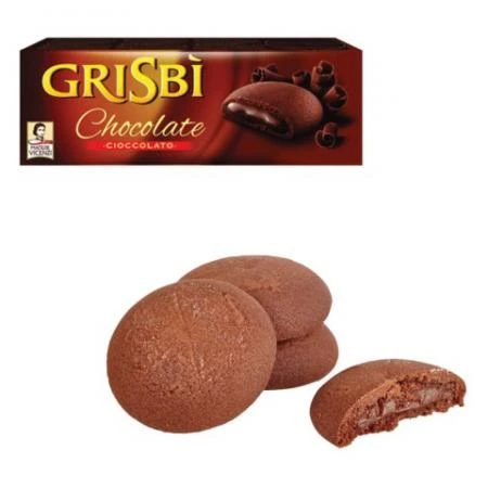 Фото Печенье GRISBI (Гризби) "Chocolate", с начинкой из шоколадного крема, 150 г, Италия