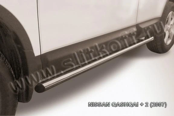 Фото Slitkoff Защита порогов d57 труба Nissan Qashqai 2 2007