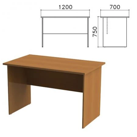 Фото Стол письменный "Монолит", 1200х700х750 мм, цвет орех гварнери, СМ1.3