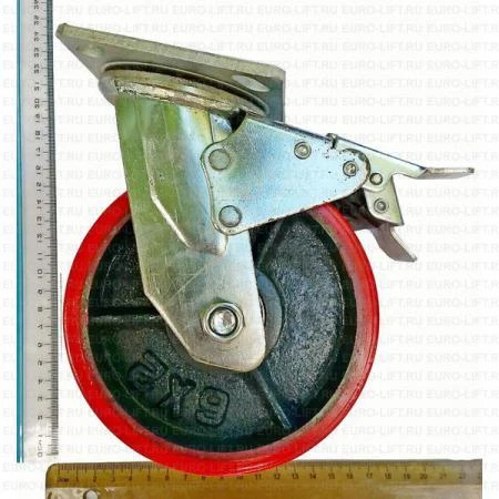 Фото Большегрузное колесо с полиуретановой шинкой марки С-4102-DUS поворотное