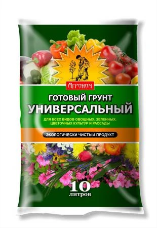 Фото Грунты для садовых растений PRORAB Грунт Агроном 10л универс. (д/овощей,ягод,цветов,рассады)