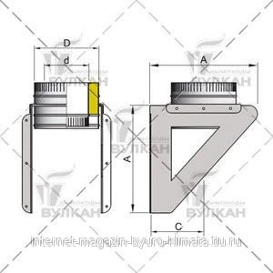 Фото Кронштейн DOSH d 150 полированный