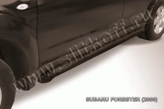 Фото Slitkoff Пороги d76 труба черные SUBARU FORESTER (2008)