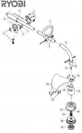 Фото RYOBI Гибкий вал триммера Ryobi 305RT (рис. 11)