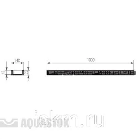 Фото Дренажный лоток ЛВП Norma DN100 H150