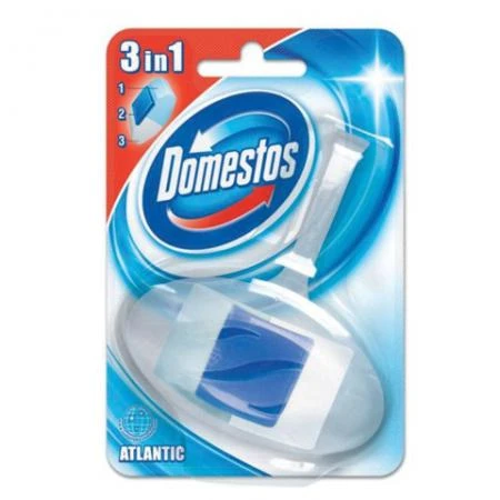 Фото Освежитель WC (для туалета) твердый DOMESTOS (Доместос), 40 г, "Атлантик", основной блок