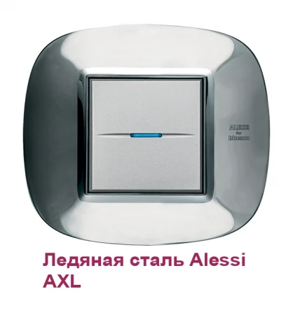 Фото Рамка Bticino HB4802AXL1 Ледяная сталь Alessi - AXL