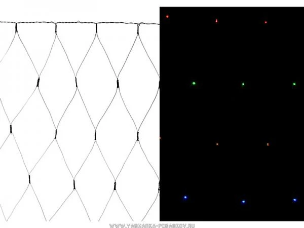 Фото Электрогирлянда со светодиодами-сеть 130х140 см 220в 160 led мульти