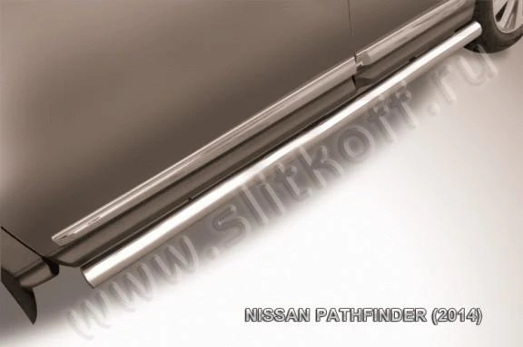 Фото Slitkoff Защита порогов d76 труба NISSAN PATHFINDER (2014)