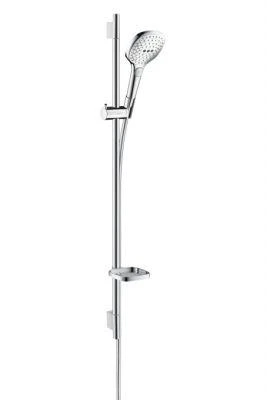 Фото Hansgrohe Raindance Select E 120 / Unica’S Puro EcoSmart 26623400 Душевой гарнитур (хром/белый) | интернет-магазин сантехники Santehmag.ru