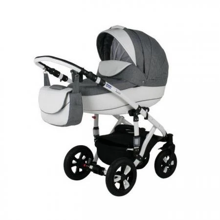 Фото Коляска 2в1 BeBe-Mobile Toscana PIK15 серый/светло-серый в квадратик