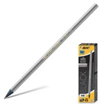 фото Карандаш чернографитный BIC "Evolution Black" (Франция), HB, черный с серебристой лакировкой, без резинки, заточенный, карт. упак.