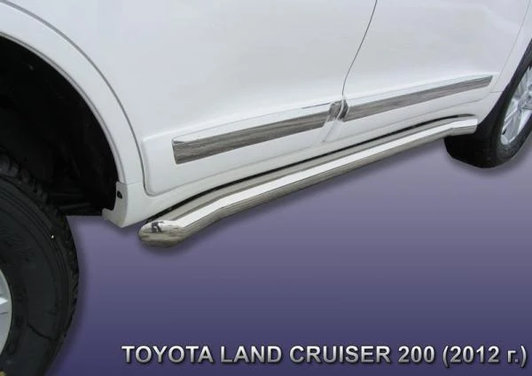 Фото Slitkoff Защита порогов d76 с гибами Toyota Land Cruiser 200 2012