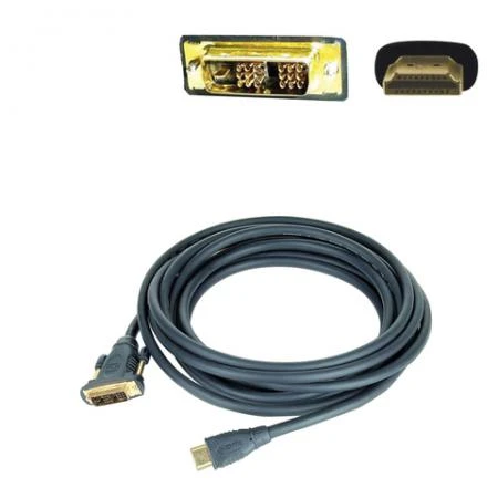 Фото Кабель HDMI-DVI-D, 30 м, GEMBIRD, экранированный, для передачи цифрового аудио-видео, CC-HDMI-DVI-30M